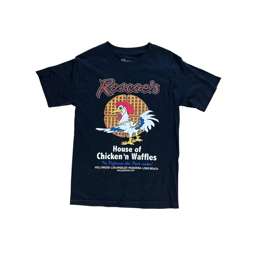 Roscoe’s House of Chicken ‘n Waffles Official Los Angeles Black T Shirt S
